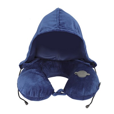 Inflate Travel Hood Neck Pillow