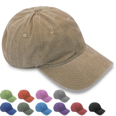 100% Cotton Baseball Cap Adjustable