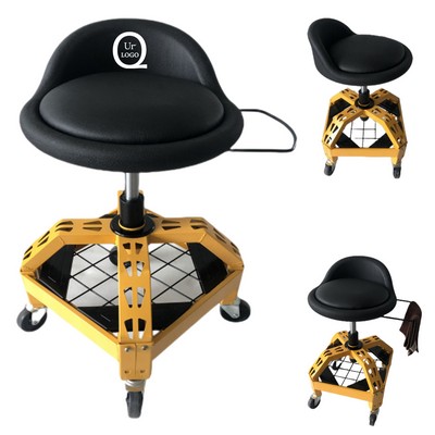 Multifunctional Movable Repair Stool With Organizers