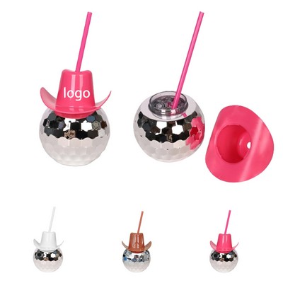 20 Oz Cowboy Hat Disco Ball Cup