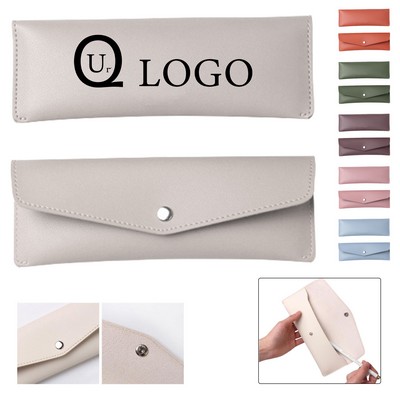 Custom Pu Leather Pencil Pouch Case