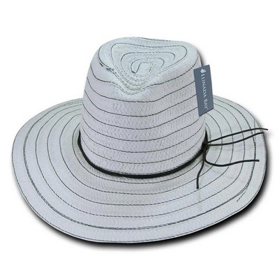 Women's White Paper Braid Straw Hat