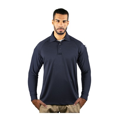 Tactical Jersey Knit Long Sleeve Polo Shirt