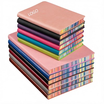 Rainbow Edge PU Leather Notebook Journal
