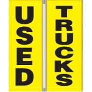 18 Oz. Nylon Pole Banner Set - Used Trucks (3'x8')