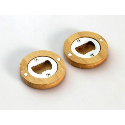 Bamboo Bottle Opener Magnet