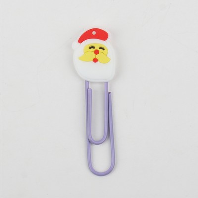 Santa Claus Bookmark Paper Clip Custom Shaped Bookmark Book Clip Paper Clasp Christmas Gift for Kids