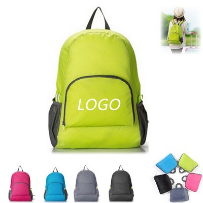 420D Polyester Foldable Backpack With Zipper