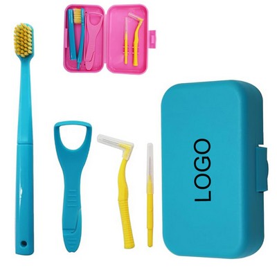 Portable Travel Dental Cleaning Set Storage Box