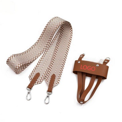Crossbody PU Leather Tumbler Sling With Adjustable Geometric Strap