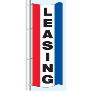 Single Faced Stock Message Free Flying Drape Flag (Leasing)