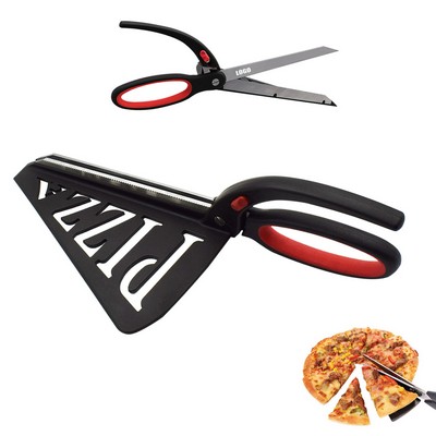 Pizza Scissors Cutter w/Side Spatula