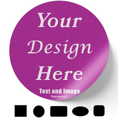 4" Full Color Label Sticker Decals with Image Text or Logo