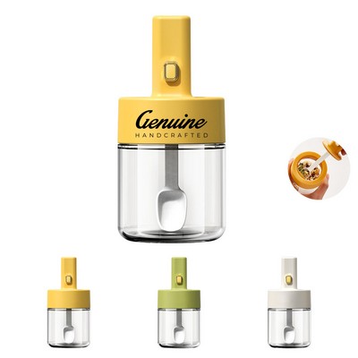Spice Dispense Jar with Spoon Holder