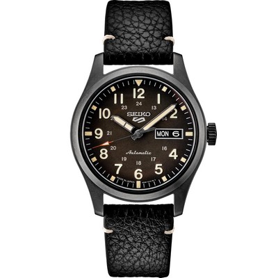 Seiko Watch Mens 5 Sports Ss Bif Black Dial