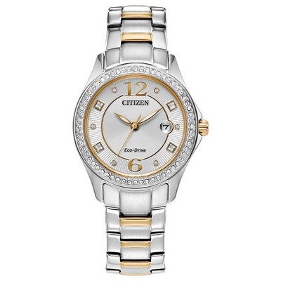 Citizen Watch Ladies' Crystal Stainless Steel Bracelet Watch Silver-Tone Dial