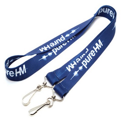 Double Ended Premium Quality 3/4" Polyester Lanyard