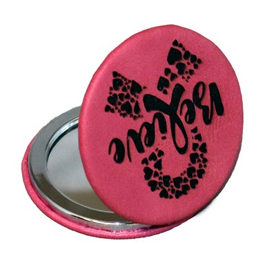 Leatherette Compact Mirror