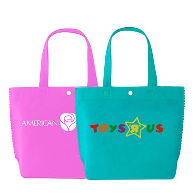 Custom Heat Sealed 80g Non-Woven PP Tote Bag (15"x14"x3")