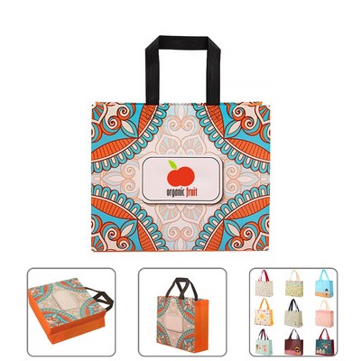 Cross-stitched Laminated Non-Woven Tote Bag