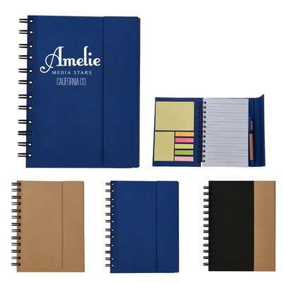 Versatile Spiral Notebook with Sticky Note