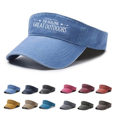 Unisex Cotton Sun Visor Cap