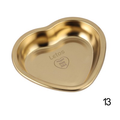 Stainless Steel Heart Shaped Mini Plate