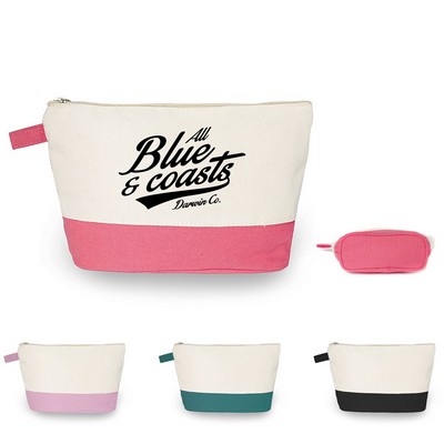 10oz Two-tone Canvas Zippered Bag