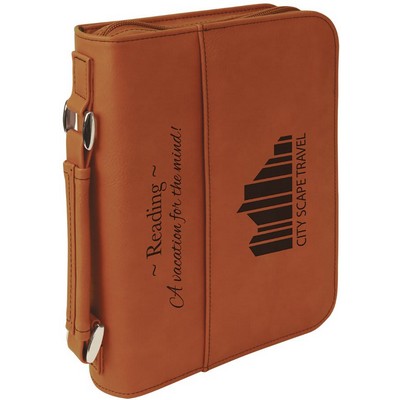 Leatherette Book/Bible Cover w/ Handle & Zipper