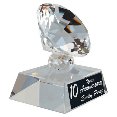 Crystal Diamond on Pedestal Base