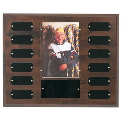 Cherry Finish Perpetual Plaque with Photo Holder