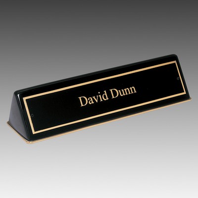 Piano Finish Desk Wedge with Plate