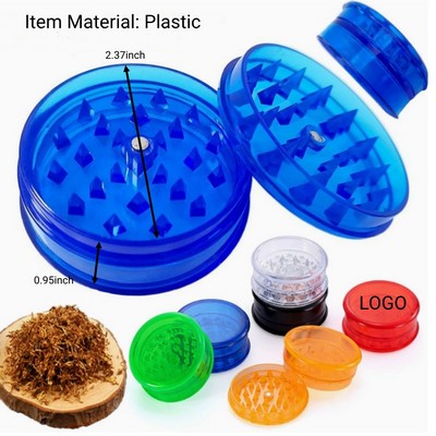 3" Custom Plastic Three Layer Magnetic Herb Grinder