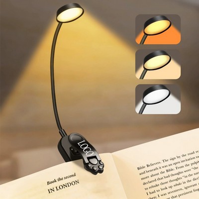 Rechargeable Book Reading Light Adjustable Brightness