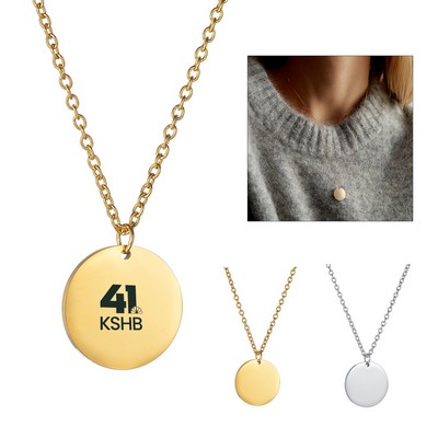 Round Stainless Steel Pendant