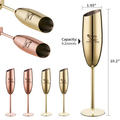 Custom Logo Stainless Steel Champagne Flutes