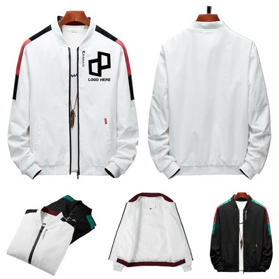 Men'S Casual Stand-Up Collar Jacket