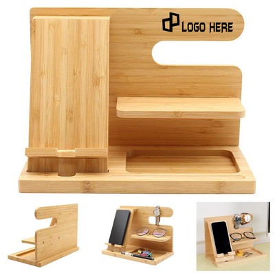 6 X 10.2 X 7.6" Wood Phone Stand Desk Organizer