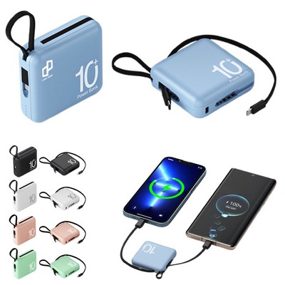 5000 Mah Portable Power Bank W/ Type-C And Lightning Port