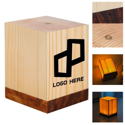 Wooden Rechargeable Bedroom Night Light