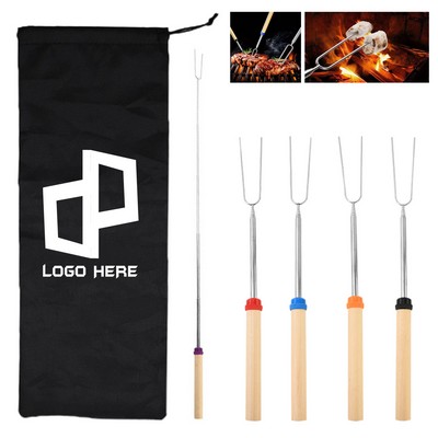 5 Pieces Retractable Barbecue Skewers
