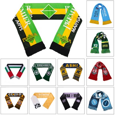 Stadium Knit Scarf With Fringe