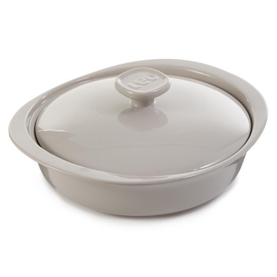 BergHoff Leo Balance Stoneware Casserole 9.5", 2.4Qt. w/Stone Cover, Moonmist