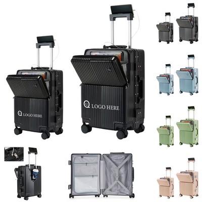 2 Piece Set 20In/24" Abs/Pc Front-Opening Travel Luggage