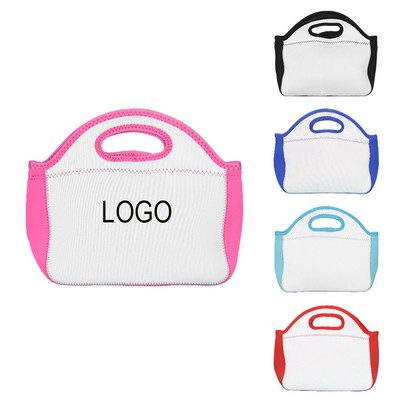 Custom Neoprene Insulated Lunch Bag w/Zipper Closure