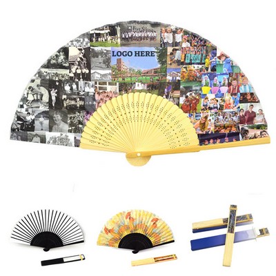 Silk Bamboo Folding Hand Fan