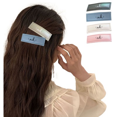 PU Metal Snap Hair Clips