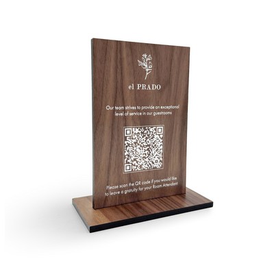 Walnut Table Top Signage