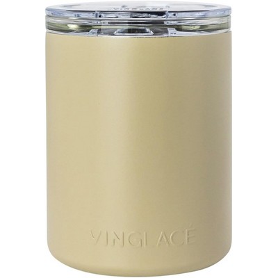 (Color:Khaki) Glass Lined Whiskey Glass