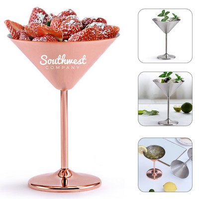 8oz Copper-Plated Stainless Steel Martini Tumbler